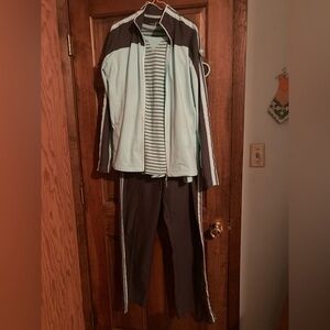 Made for Life 3-piece light, green and gray tracksuit Med Tall